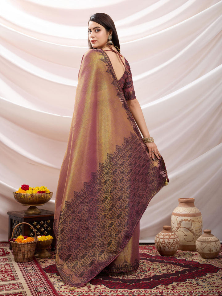 Woven Design Cotton Linen Saree
