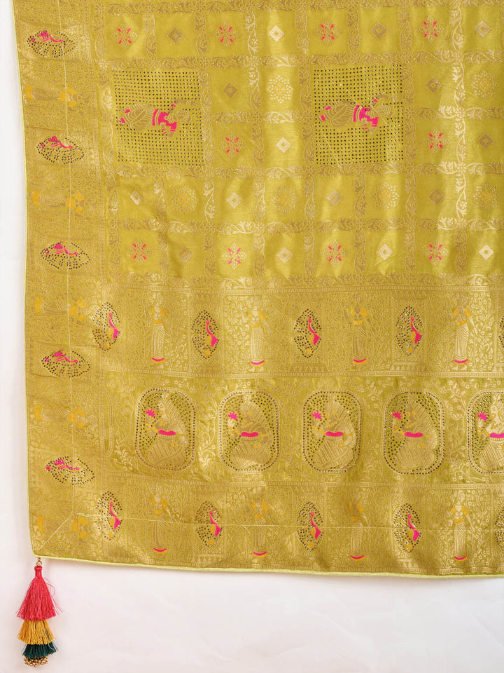 Sequence Woven Design Art Silk Saree