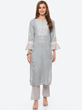 Printed Cotton Kurta With Pant