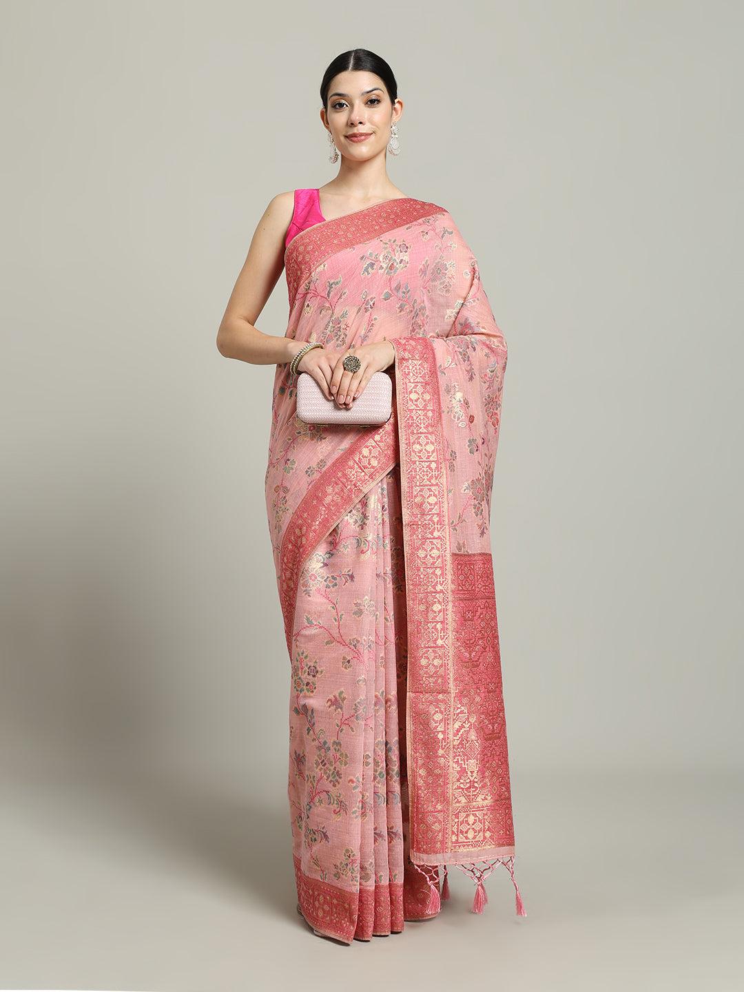 Zari Jaal Art Silk Woven Saree