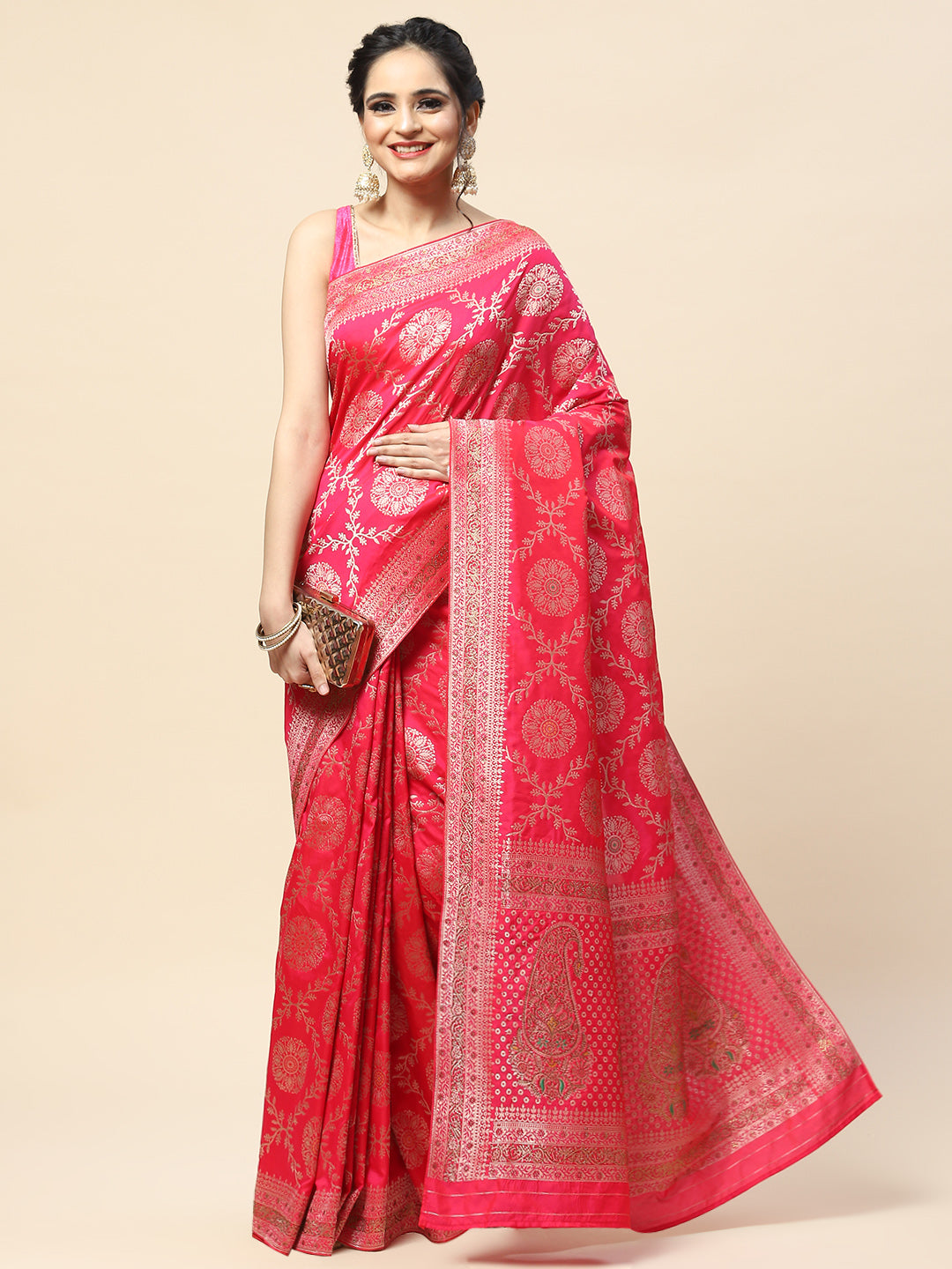 Stone Jaal Woven Banarasi Saree