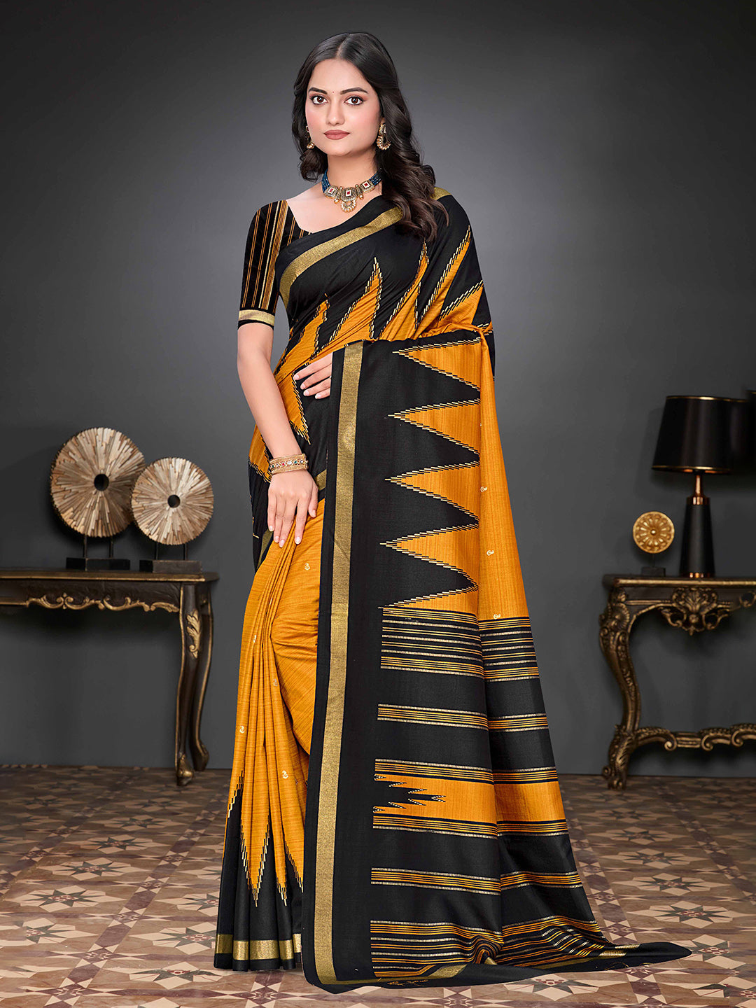 Printed Art Silk Saree