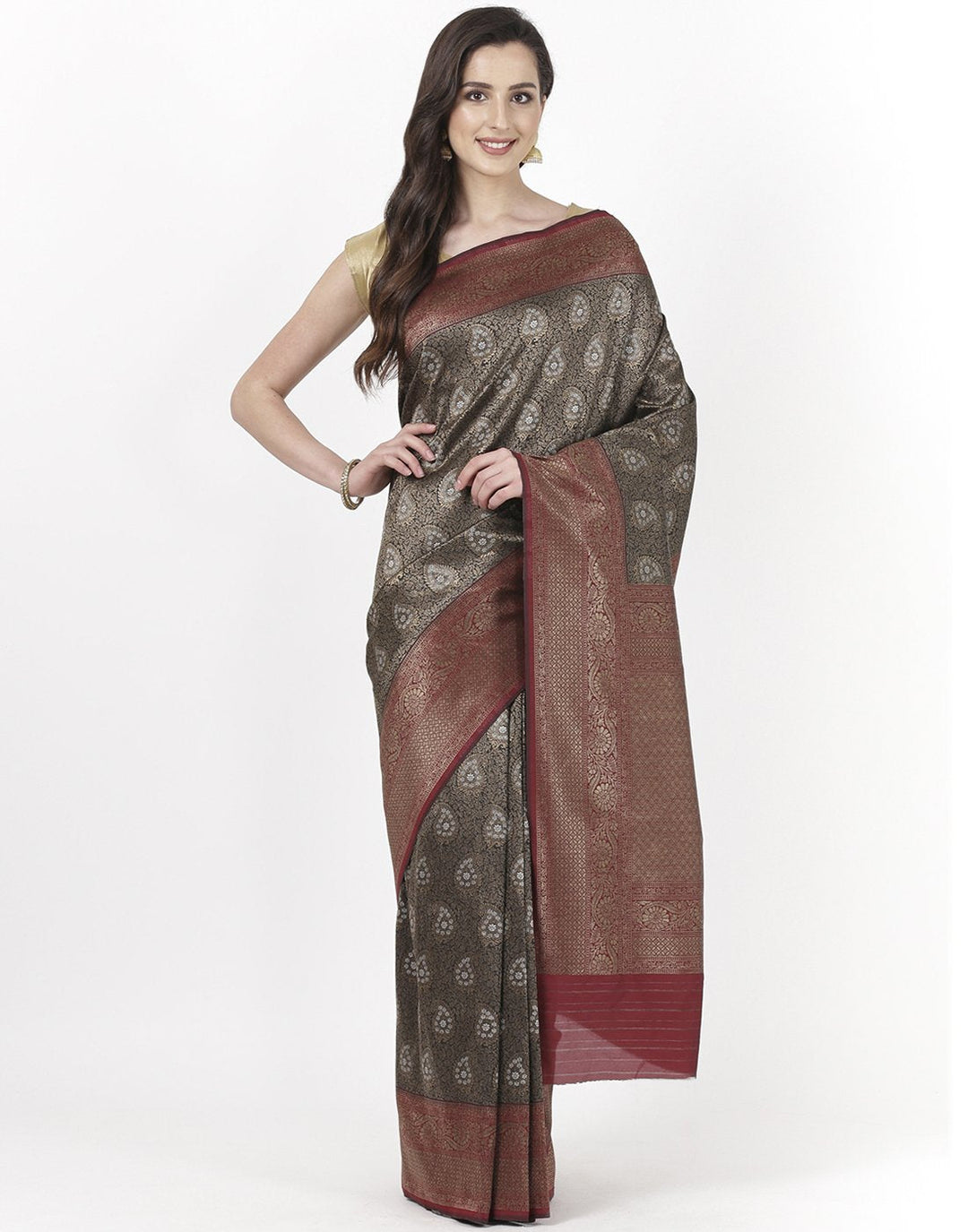 Black Banarasi Art Handloom Saree