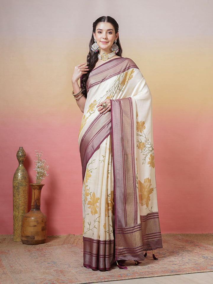 Digital Floral Printed Georgette Saree