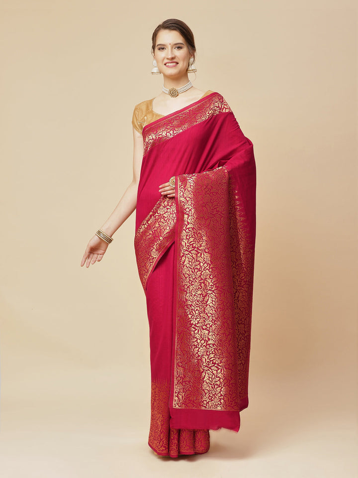 Brocade Zari Jaal Art Handloom Woven Saree