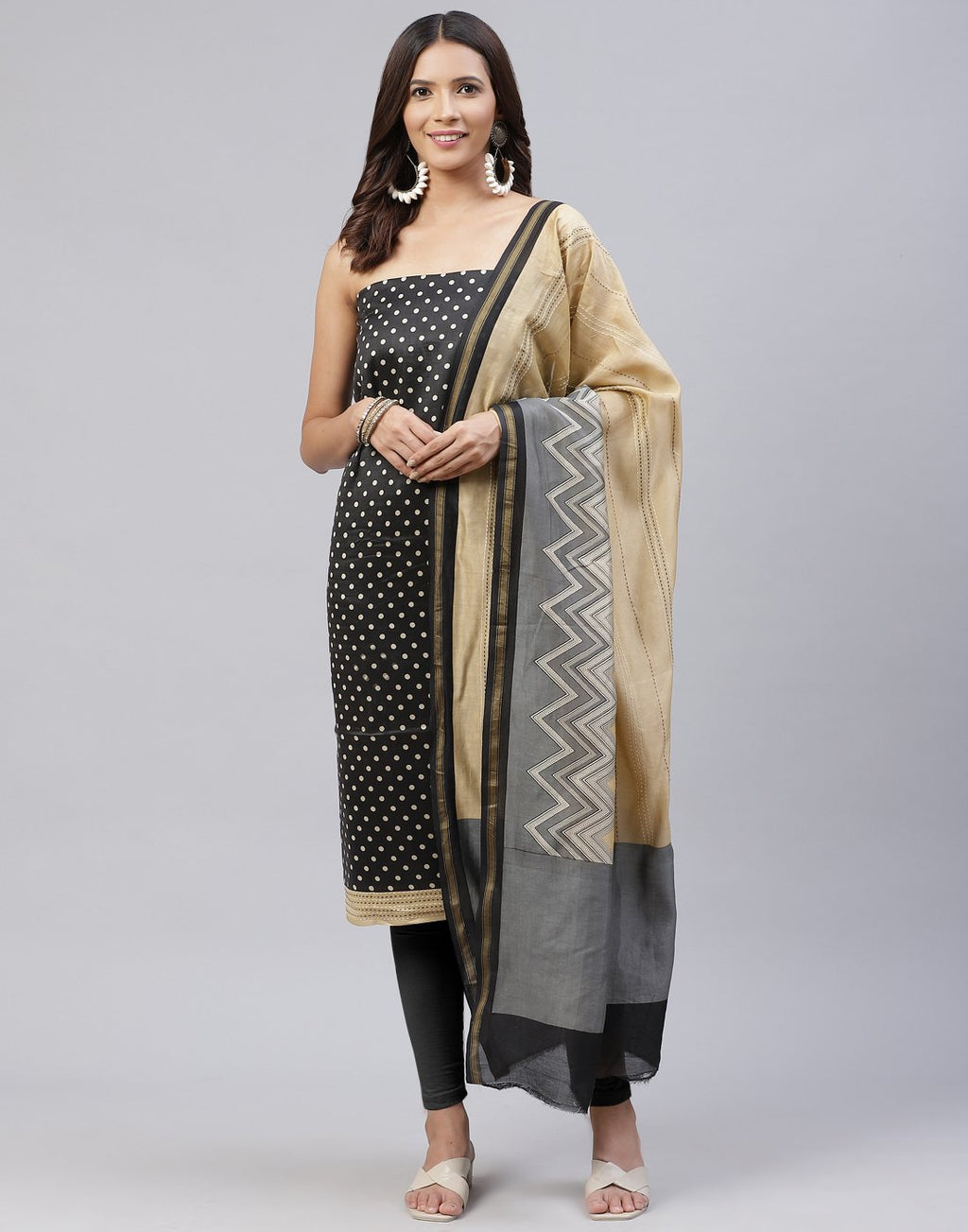 Printed Chanderi Suit Piece