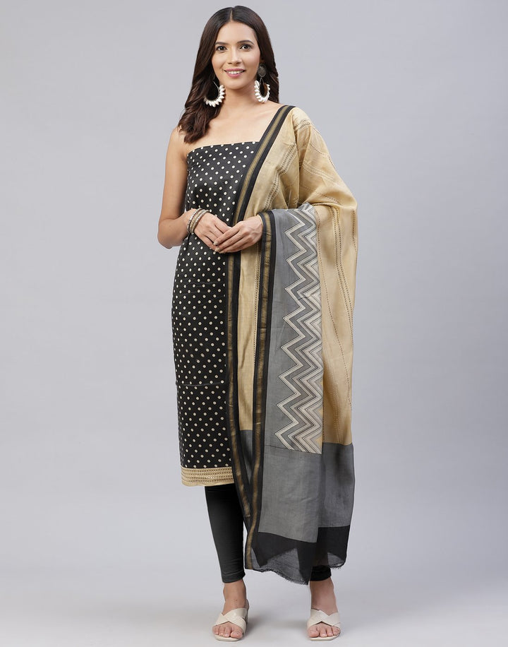 Printed Chanderi Suit Piece