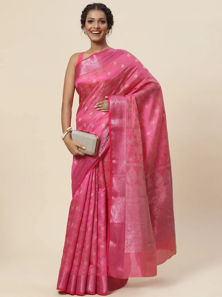 Zari Booti Handloom Woven Saree