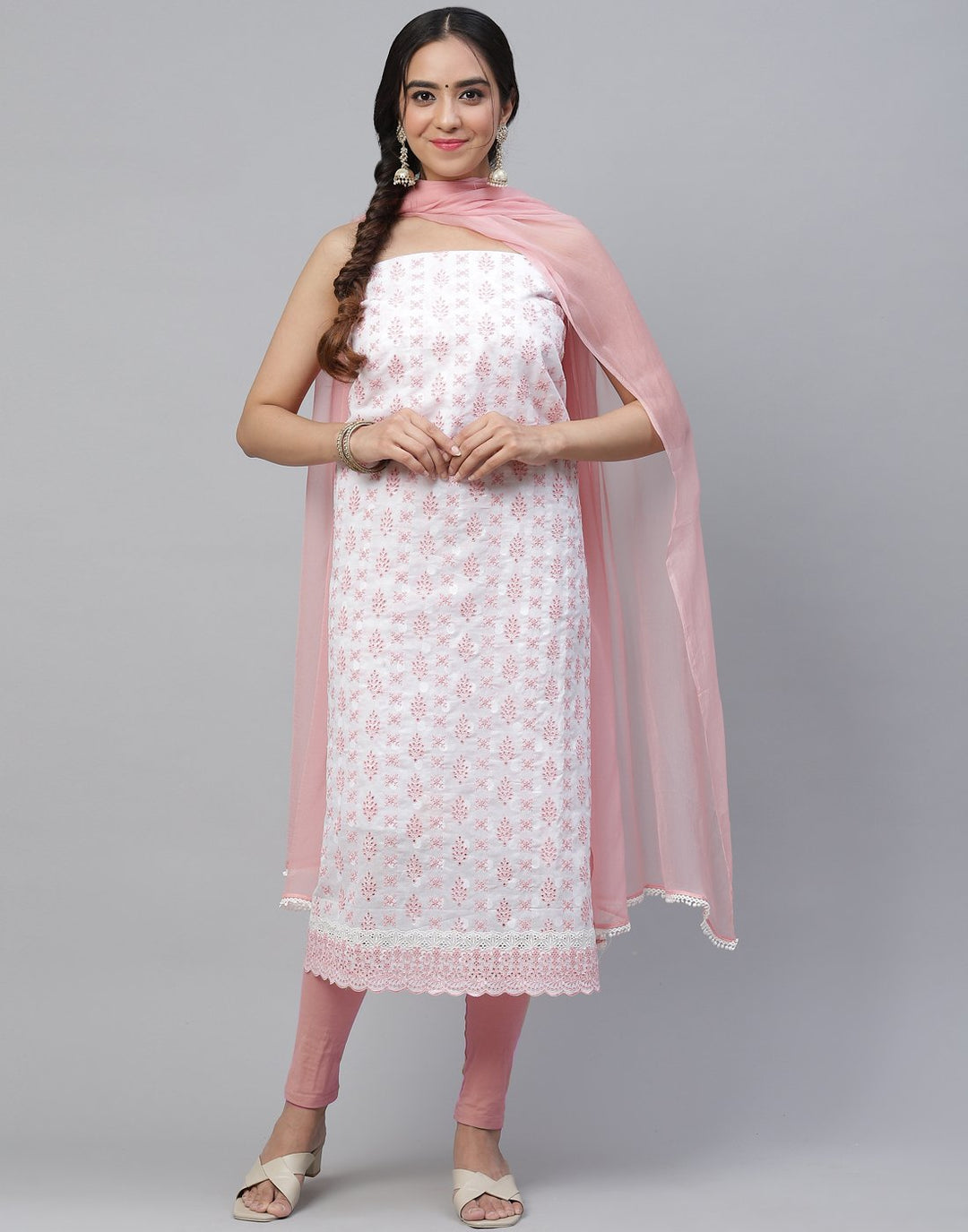 Cotton Embroidered Suit Piece