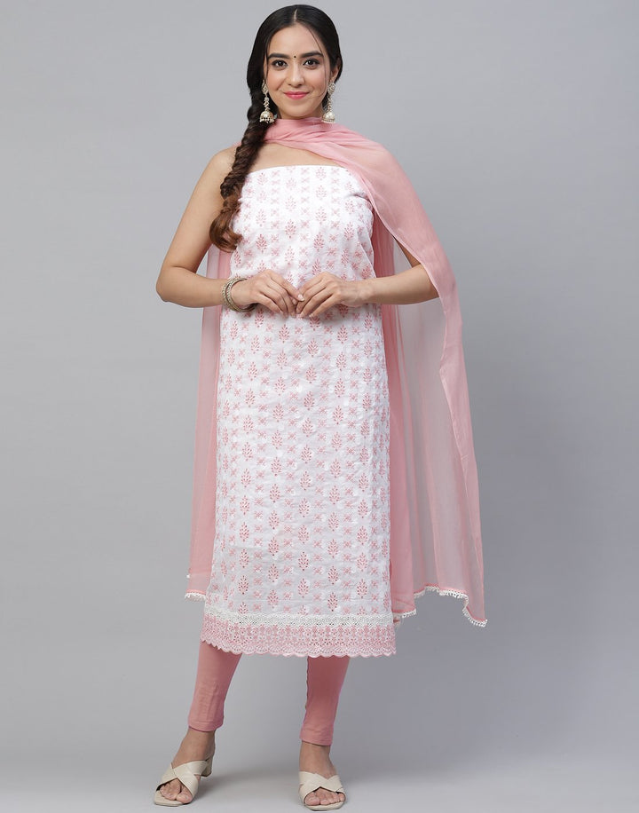 Cotton Embroidered Suit Piece