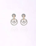 Gold Plated Earring Embellished With Diamond Stone