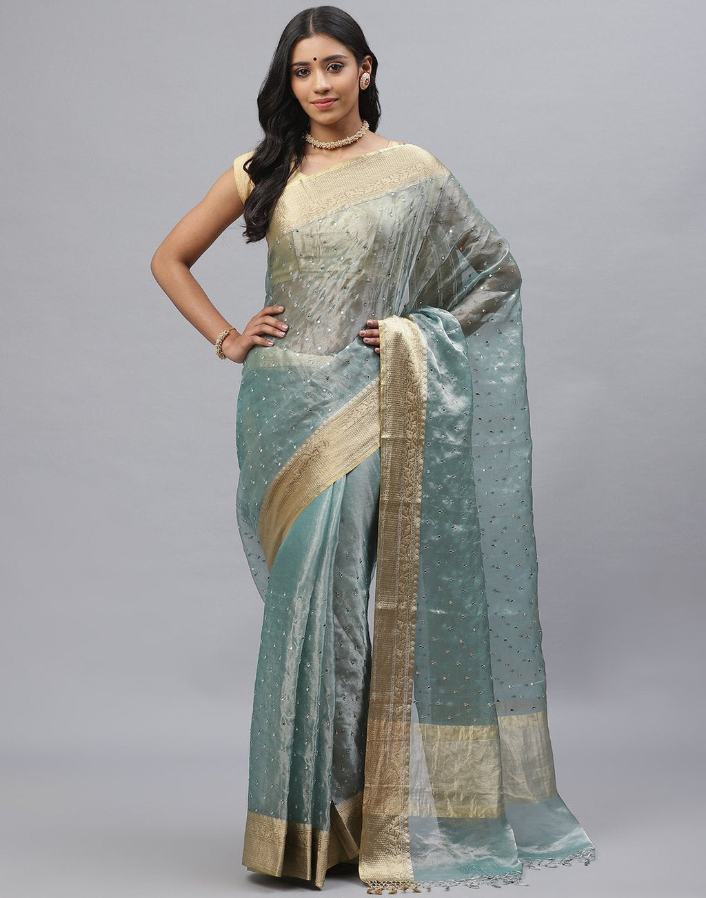 Organza Embroidery Saree