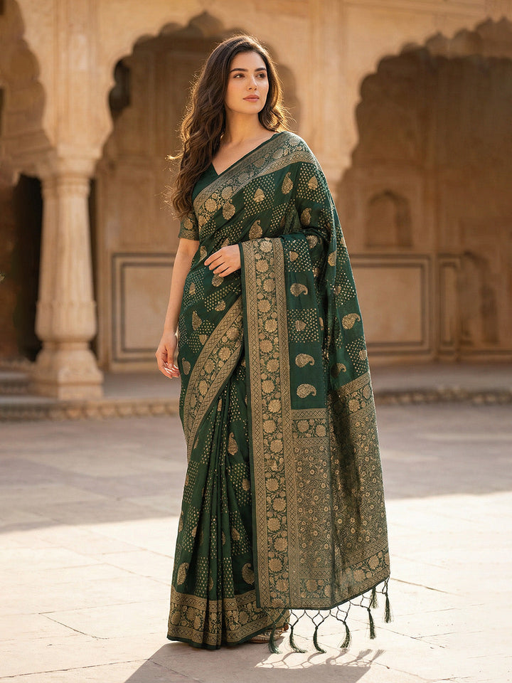 Plain Crepe Saree