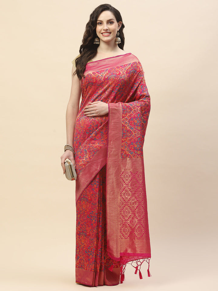 Zari Jaal Woven Handloom Saree