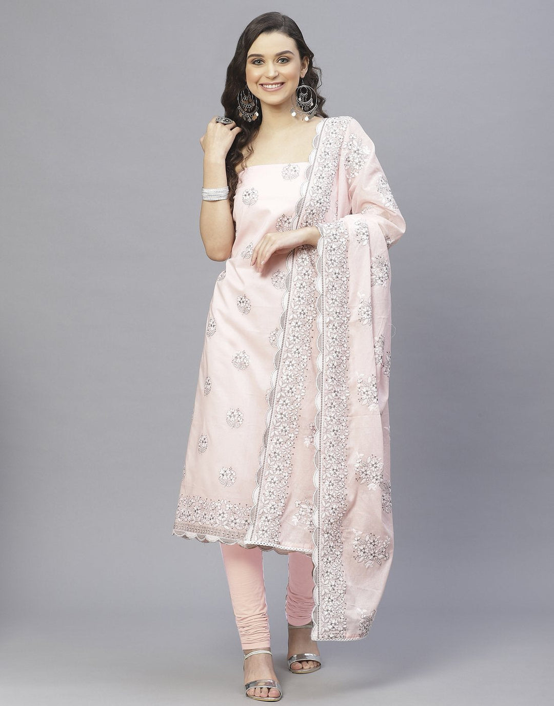 Cotton Embroidered Suit Set