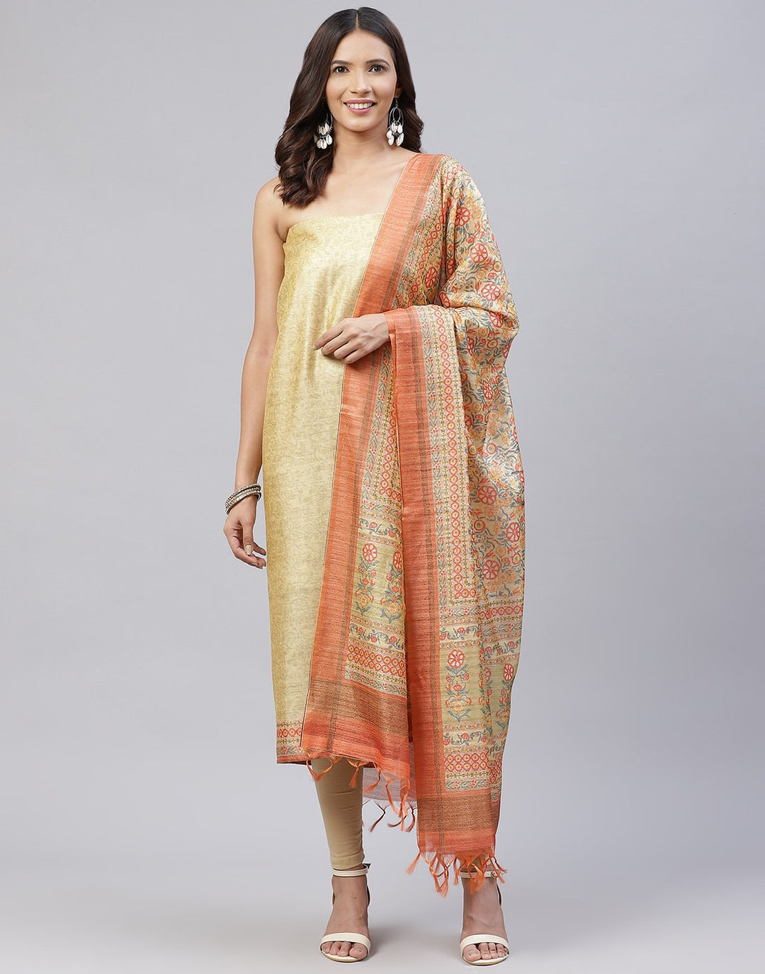 Chanderi Printed Suit Piece
