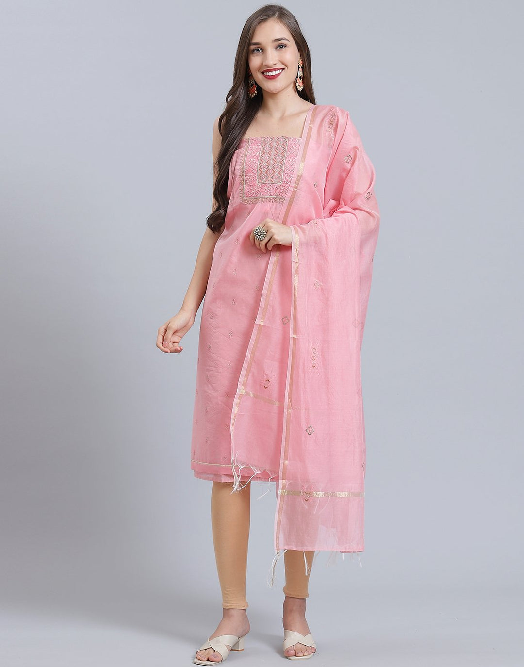 Chanderi Suit Set