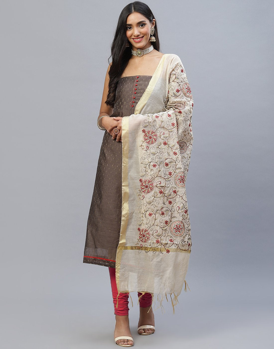Chanderi Cotton Suit Set