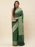 Zari Border Booti Woven Banarsi Saree