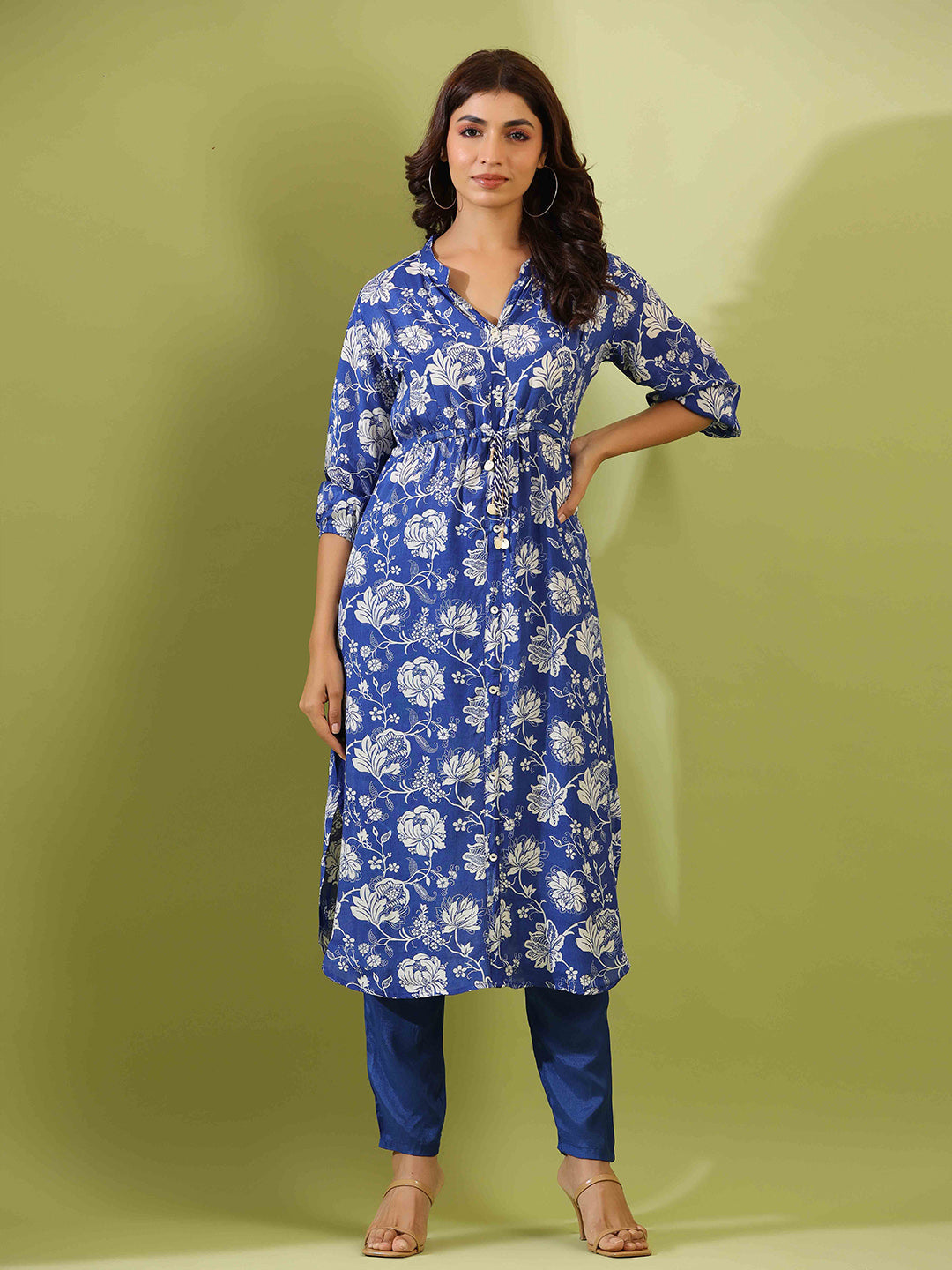 Printed Muslin Kurta With Pants