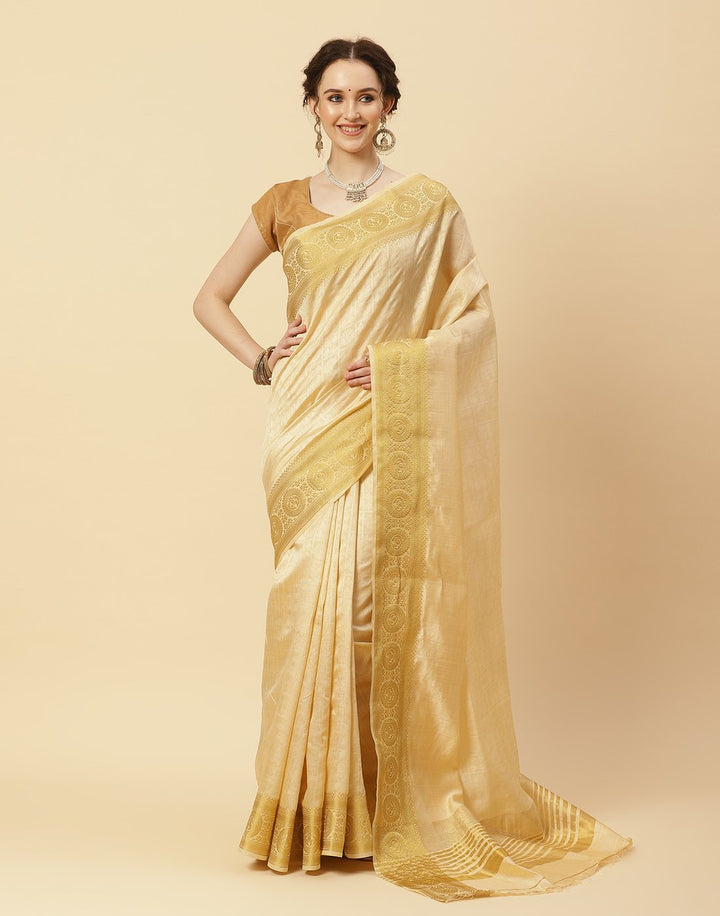 Woven Art Handloom Zari Border Saree