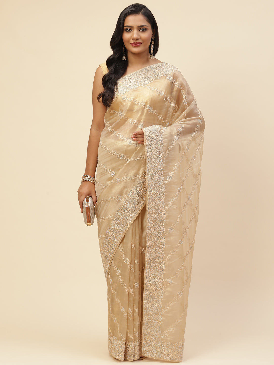 Stone Embroidered Banarasi Saree