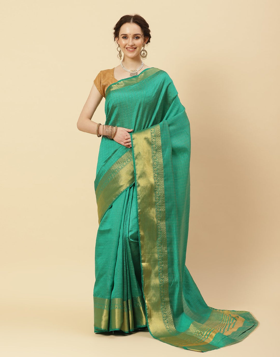 Woven Art Handloom Saree Zari Border Saree