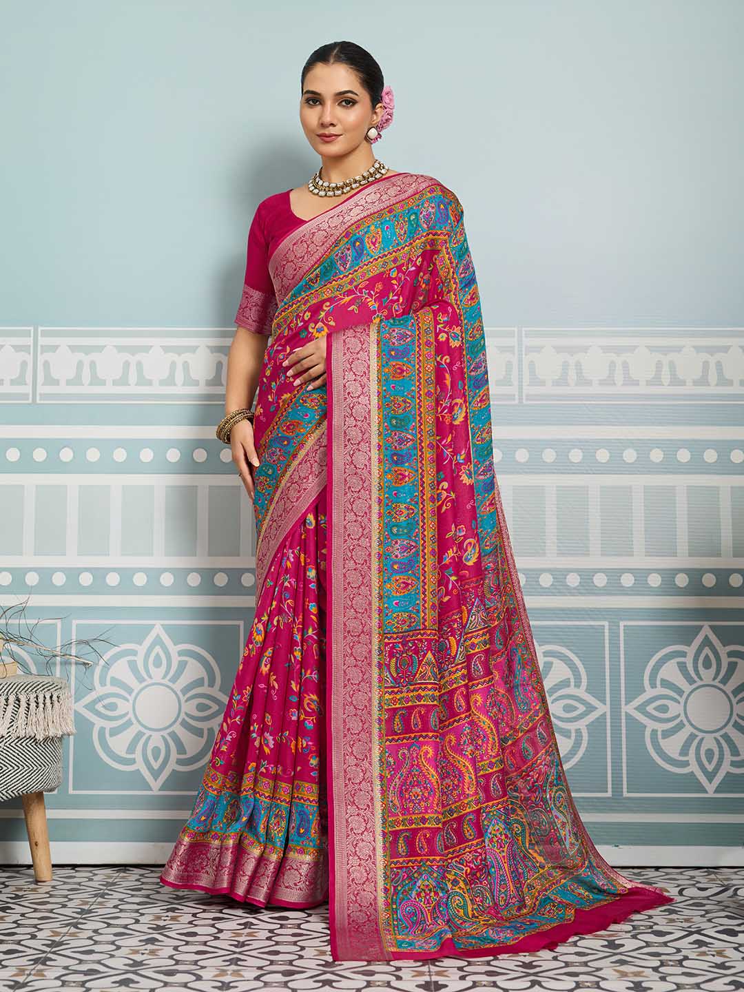 Printed Art Silk Saree