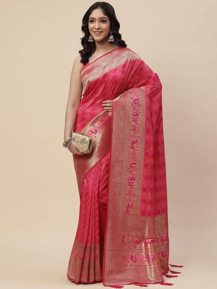 Zari Border Handloom Woven Saree