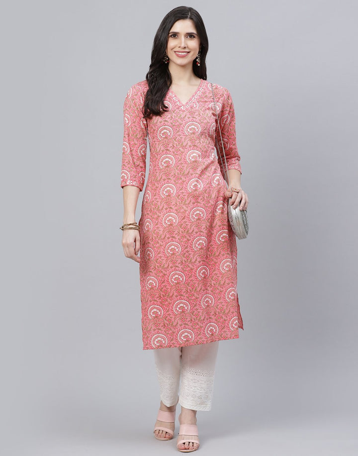 Cotton Printed Kurti with Pant