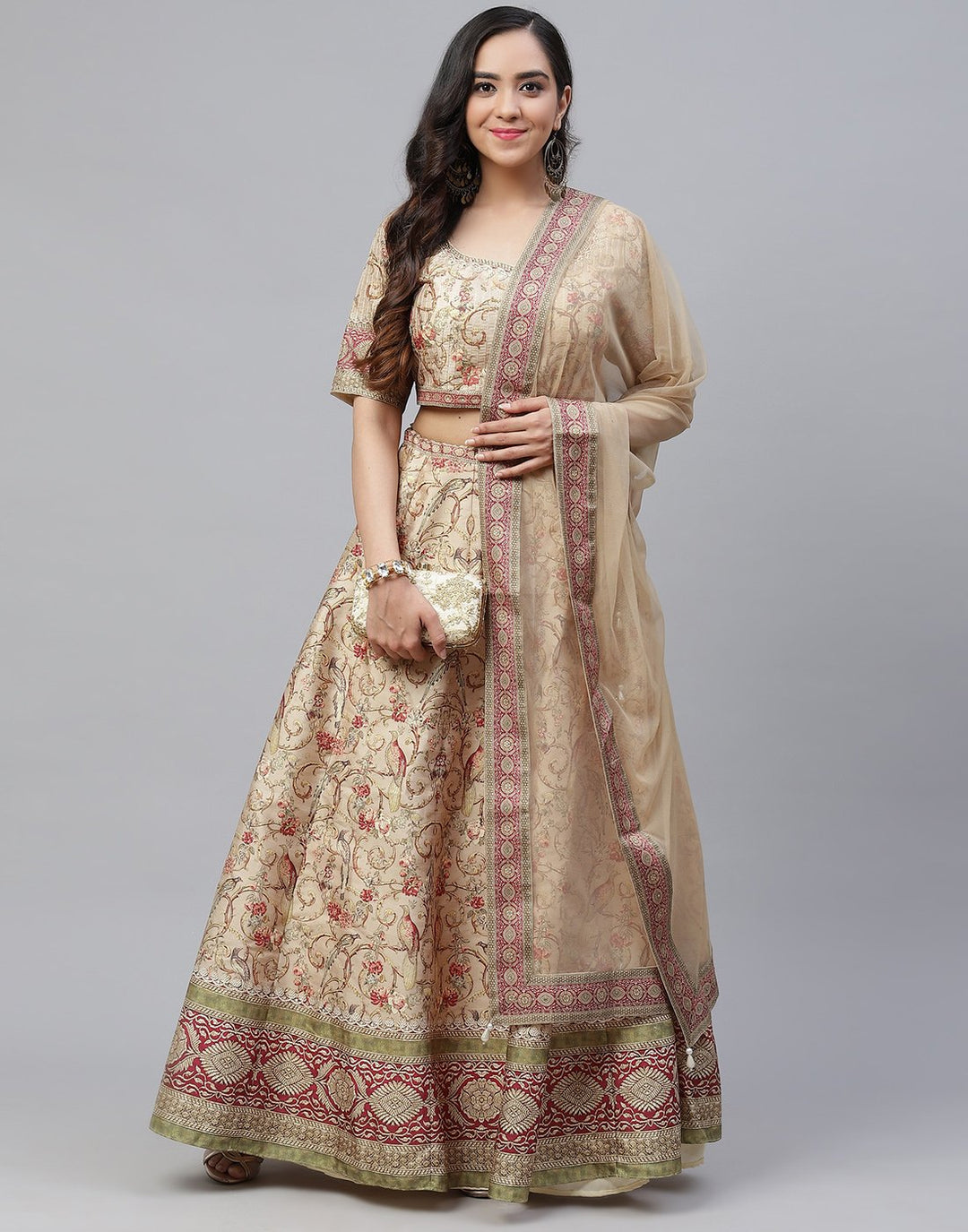 Handloom Dupion Lehenga