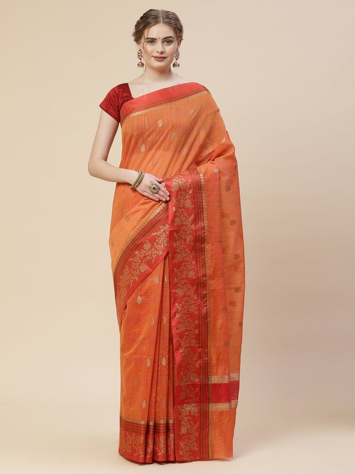 Zari Border Cotton Woven Saree