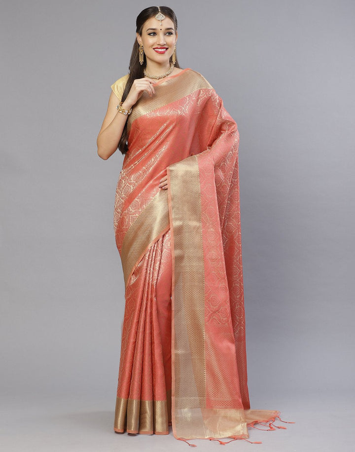 WOVEN BANARASI TISSUE SAREE