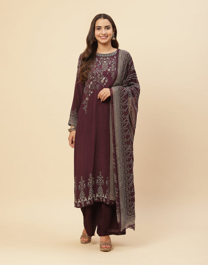 Digital Printed Crepe Salwar Kameez Stitched Suit With Georgette Dupatta