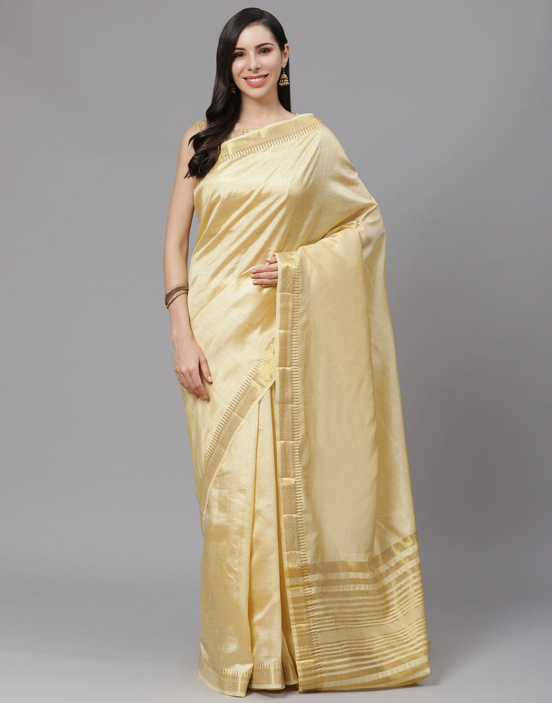 Zari Border Art Handloom Woven Saree
