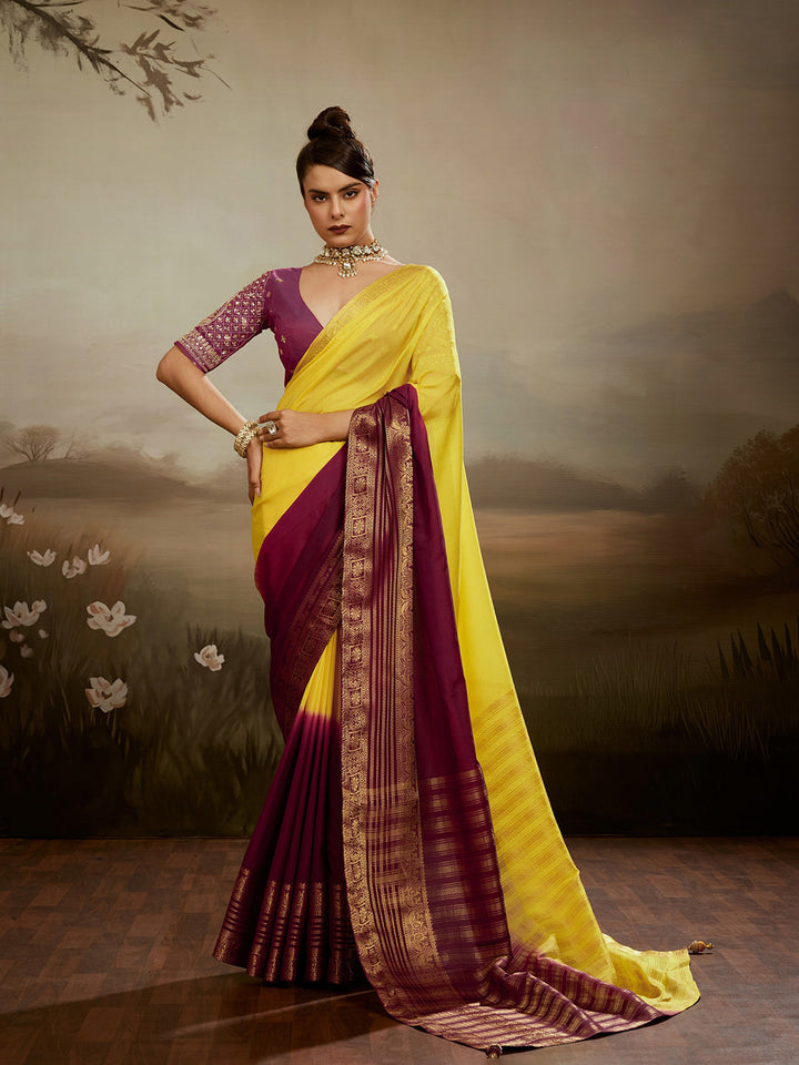 Plain Chiffon Saree