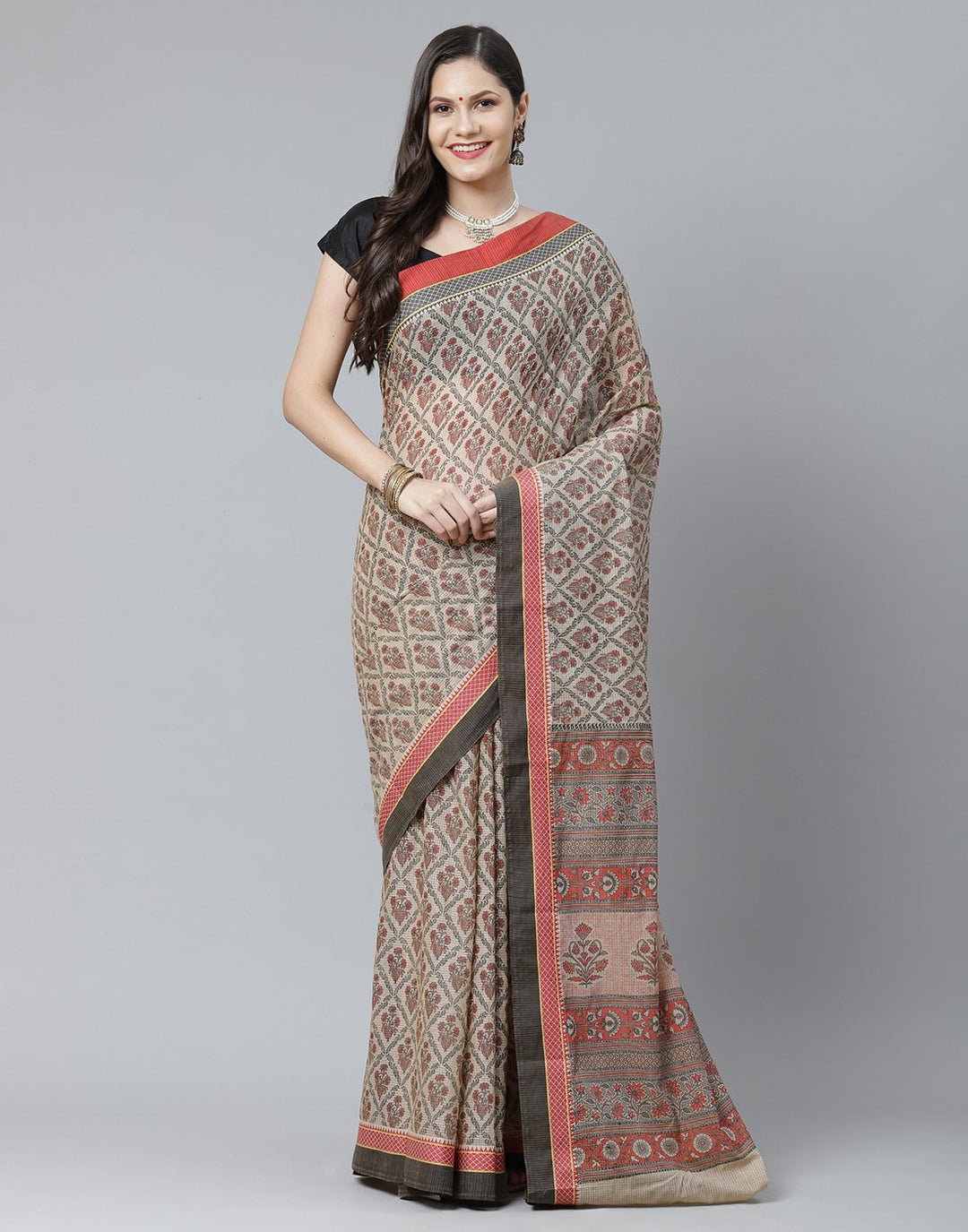 Traditional Cotton Printed Saree