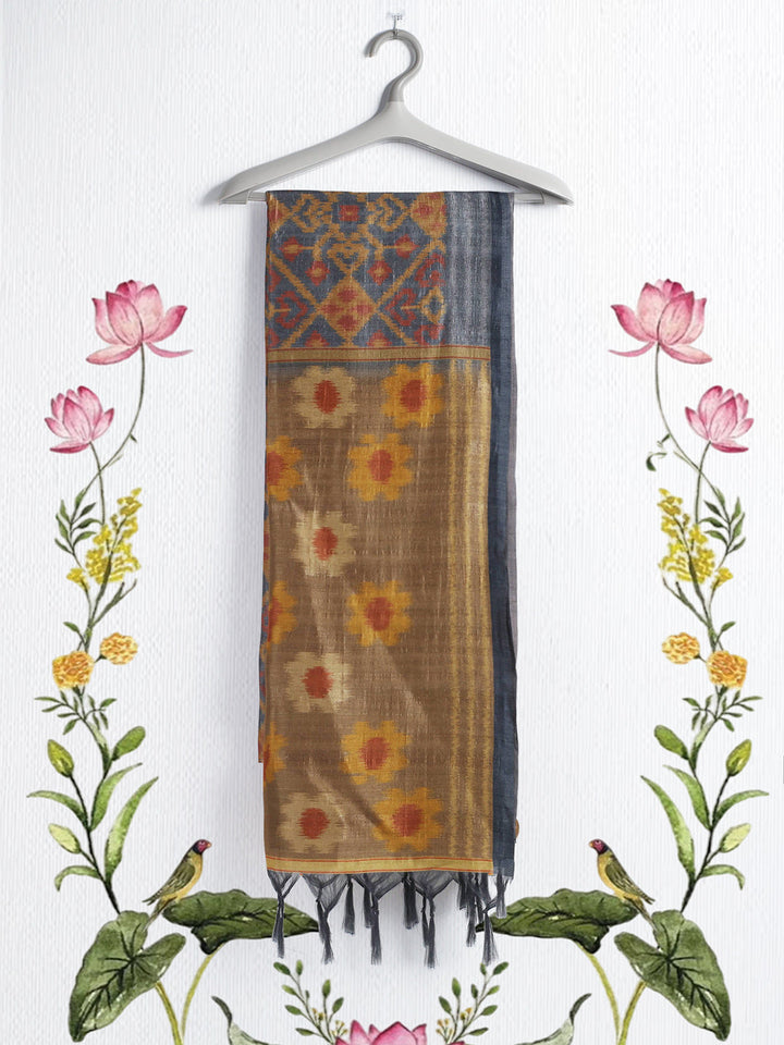 Printed Tussar Saree