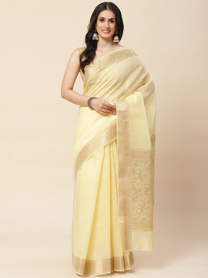 Zari Border Woven Cotton Saree