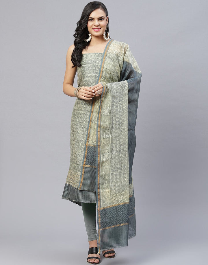 Fine Maheshwari Printed Suit Piece