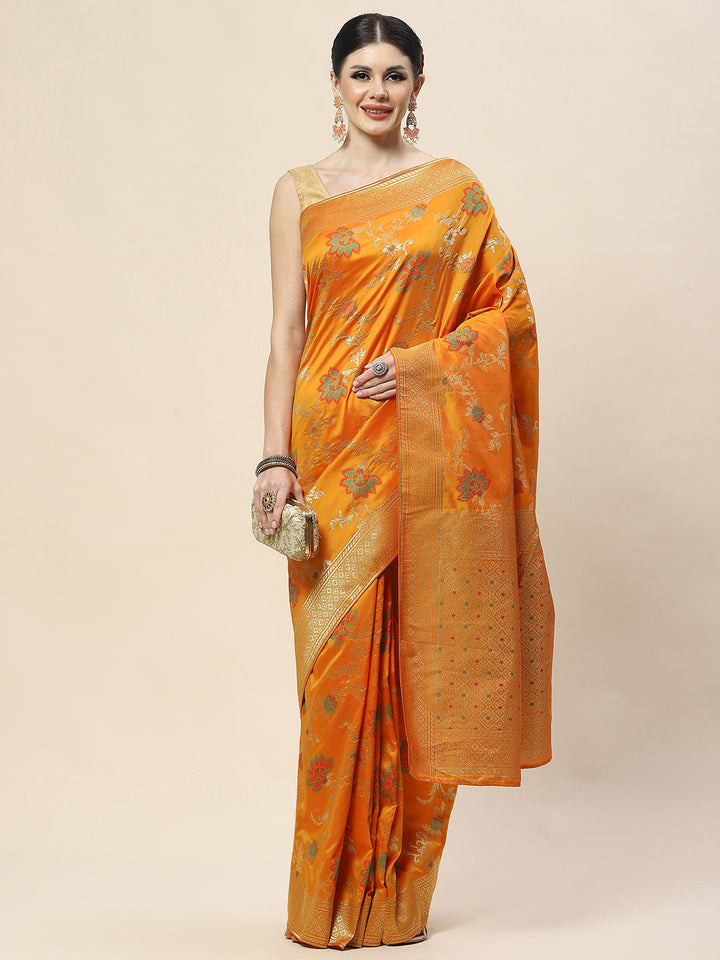 Zari Jaal Woven Art Silk Banarsi Saree
