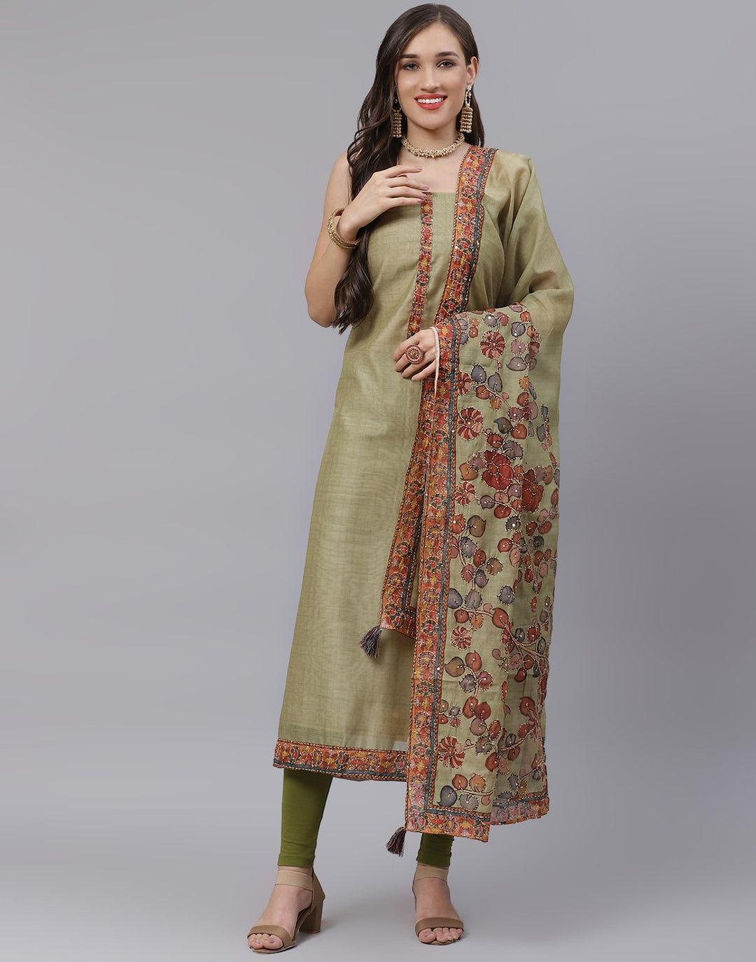 Chanderi Printed Suit Piece