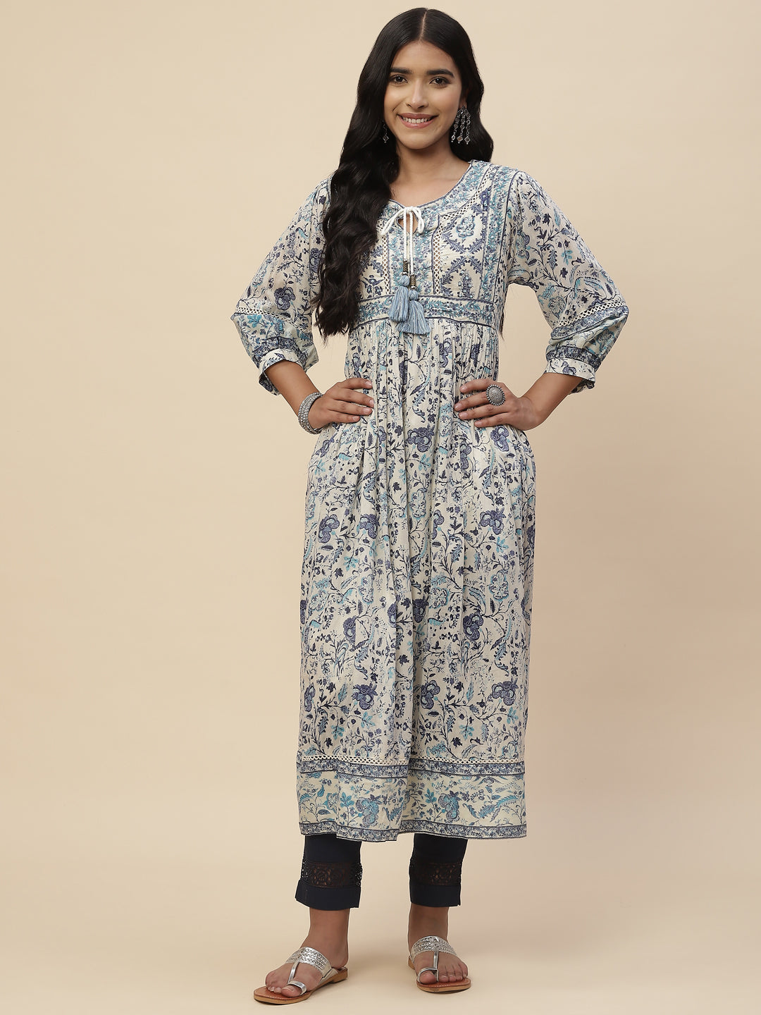 Printed Cotton Anarakali Kurta