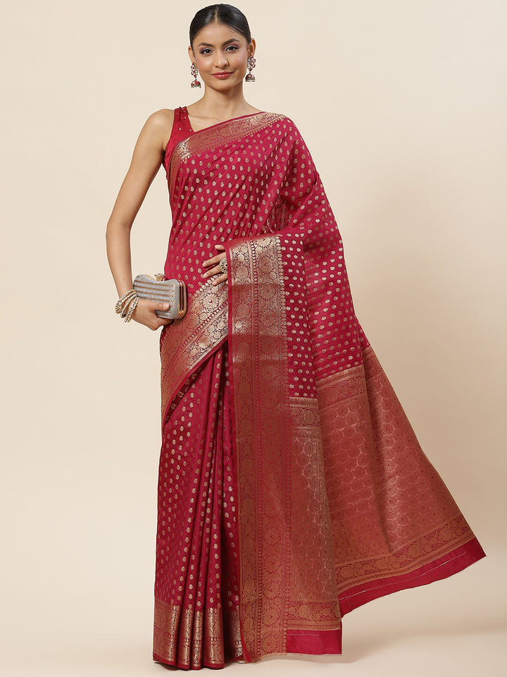 Zari Booti Woven Handloom Saree