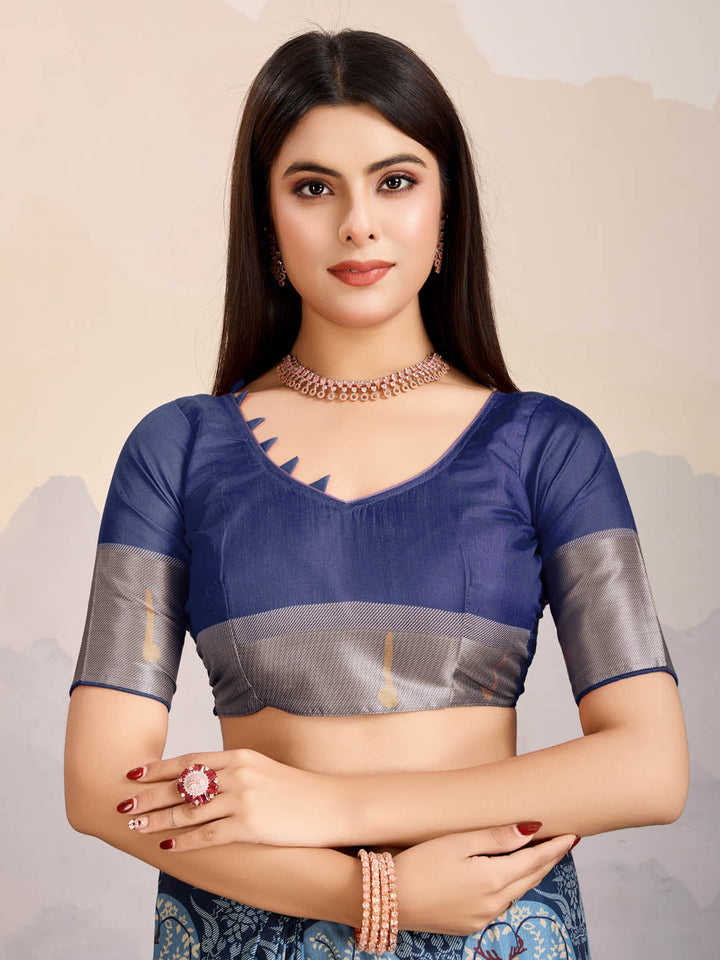 Zari Jaal Woven Art Silk Saree