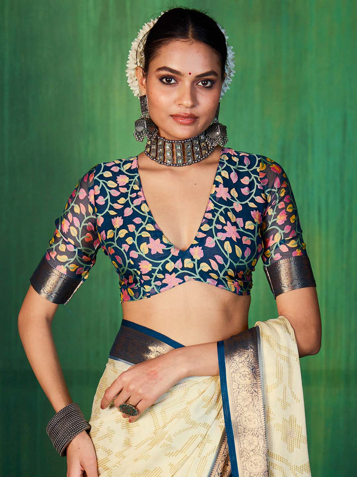 Bandhani Printed Georgette Saree