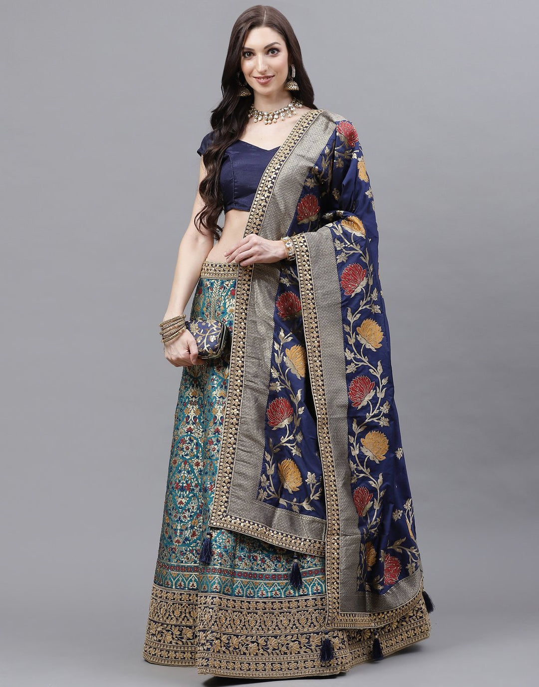 Handloom Dupion Lehanga set