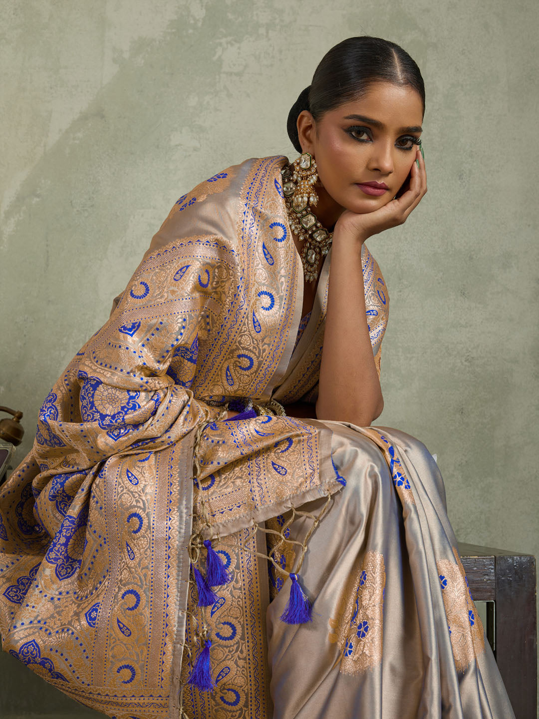 Woven Design Satin Silk Saree