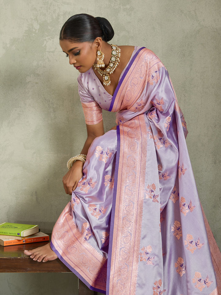 Woven Design Satin Silk Saree
