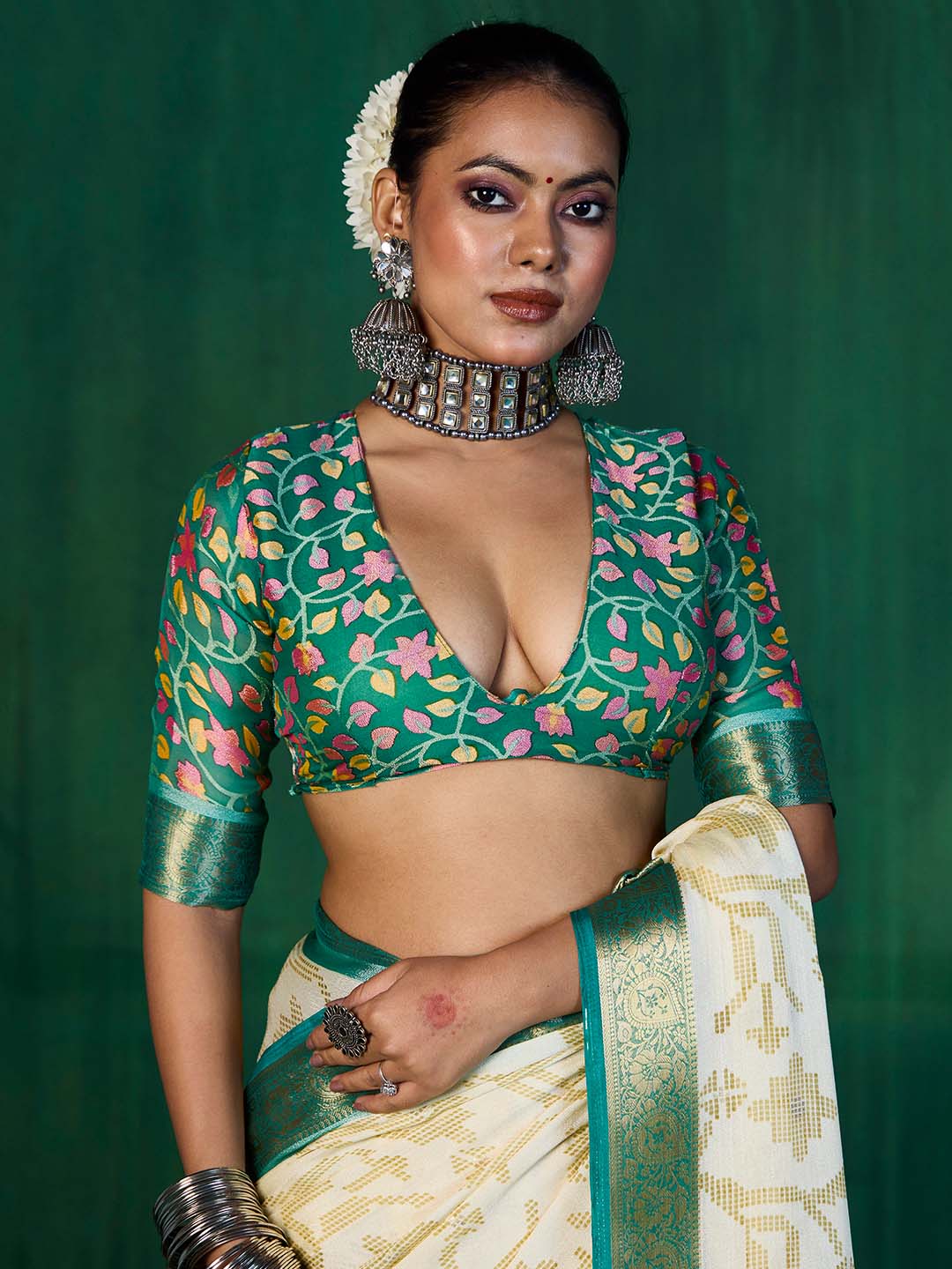 Bandhani Printed Georgette Saree